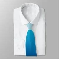 Light to Dark Ocean Blue Ombre Neck Tie