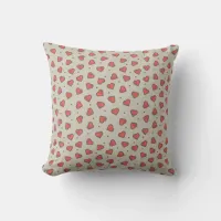 Hearts and Dots Throw Pillow