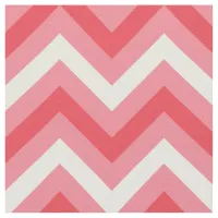 Preppy Pink and White ZigZag Chevron Pattern Fabric