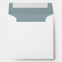 Gray Blue Coastal Insert Wedding Envelope