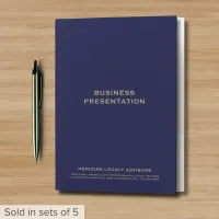 Simple Navy Blue Presentation Folder