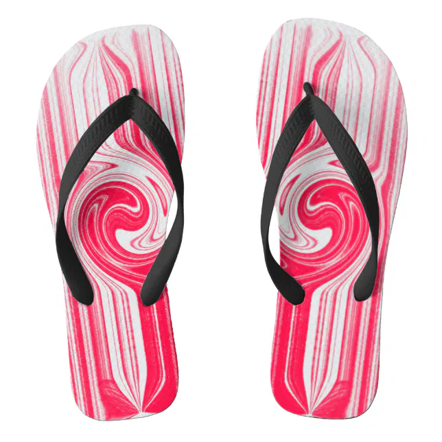 Red Circonvolution Flip Flops