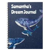 Celestial Watercolor Dreamy Whale Dream Journal