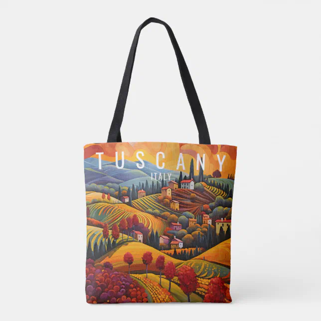 Painting of Tuscany at Sunset | Italy Travel | Art Tote Bag