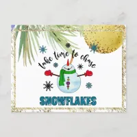 *~* AP44  Taste Snow Christmas Snow Man PHOTO  Holiday Postcard