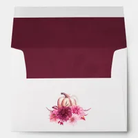 Burgundy and Blush Floral Thanksgiving Envelope