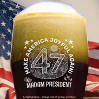 Kamala Harris 'Madam President' (Number 47) Etched Pilsner Glass