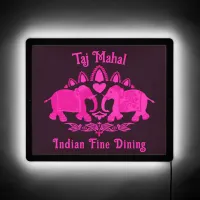 Indian Holi Elephant Festival Colourful Restaurant LED Sign