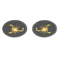 Scorpion Gold Grey Scorpio Cufflinks