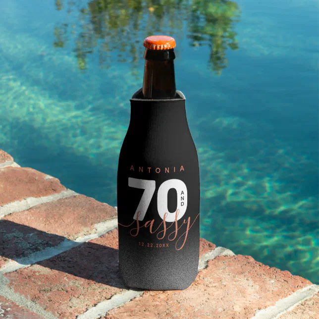 Modern Girly Copper 70 and Sassy Bottle Cooler