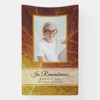 Shades of Autumn Leaf Celebration of Life Funeral Banner