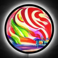 Santa Monica Pier swirly Candy AI Art