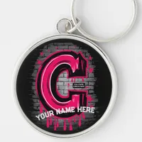 Rep Your Name: Customizable Graffiti Letter "C" Keychain