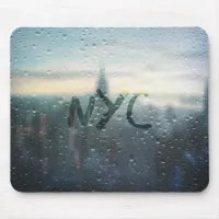 Rainy Day in NYC Photorealistic Digital Artwork Mouse Pad