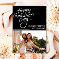 Happy Galentine's Day Black Girlfriends Photo Holiday Card