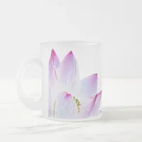 *~*  Light Filled Namaste Lotus Reiki Yoga Massage Frosted Glass Coffee Mug