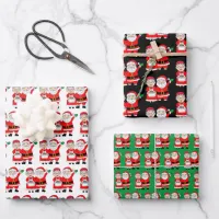 Festive Mr and Mrs Claus Christmas   Wrapping Paper Sheets