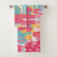 Colorful Abstract Bath Towel Set