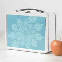 Floral ornaments pastel metal lunch box