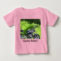 Green Hawaiian Gecko Rider Baby T-Shirt