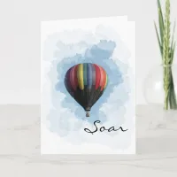 Soar Graduation Hot Air Balloon Card