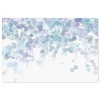 Trendy Modern Blue and White Bokeh Dots Tissue Paper