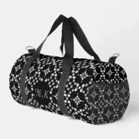 Abstract Monochrome Bokeh Dots Pattern Small Duffle Bag