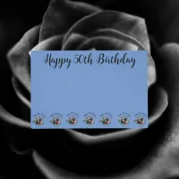 Happy 50th Birthday Red and Black Roses | Placemat