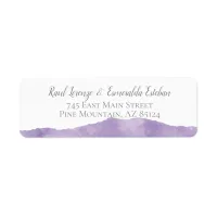 Lavender Watercolor Wedding Address Labels