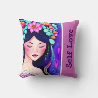 Self Love Rose Colored  16 inch Throw Pillow