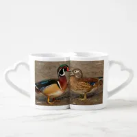 Beautiful Touching Moment Between Wood Ducks Coffee Mug Set