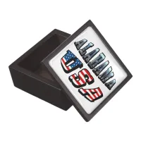 Alabama Picture and USA Flag Font Jewelry Box