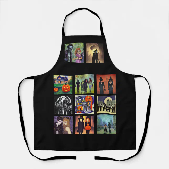 Halloween patchwork apron