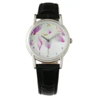 *~* Spiritual Lotus Flower Water Lily Leather Watch