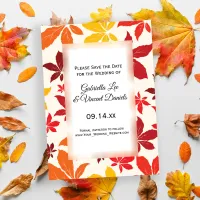 Bright Fall Leaves Wedding Save the Date