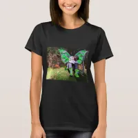 Tired Lyme Disease Warrior with Angel Wings Cell T-Shirt