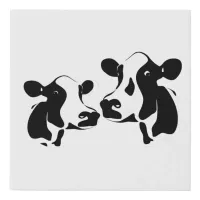 Bessie and Nellie, the Cows Faux Canvas Print