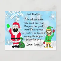 Postcards from Santa: Santa and Elf in Facemasks