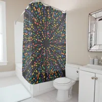 Multi-coloured Dotted Design  Shower Curtain