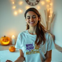 Witch Please I'm Meditating Halloween  T-Shirt