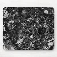 Black and White Infinity Mouse Pad