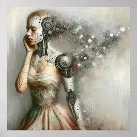 Female Cyborg Woman Ai Art  Poster
