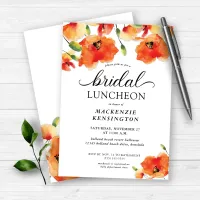 Golden Poppy Bridal Luncheon Shower Invitation