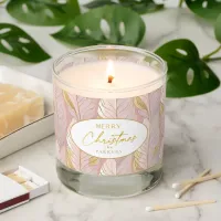 Pink Gold Christmas Pattern#29 ID1009 Scented Candle