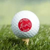 Funny Punny The Slice Queen Golf Balls