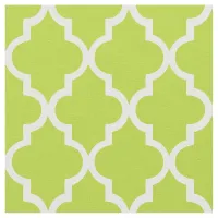 Trendy Green Moroccan Quatrefoil Pattern Fabric