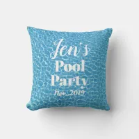 Fun Pool Party Throw Pillow