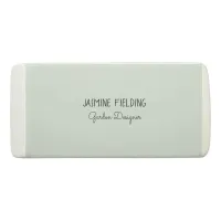 Elegant Sage Green Garden Designer Personalized Eraser