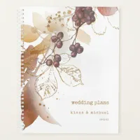 Golden Autumn Berries Wedding Plans ID655 Planner