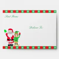 Santa Claus Letters Christmas Card Holiday    Envelope